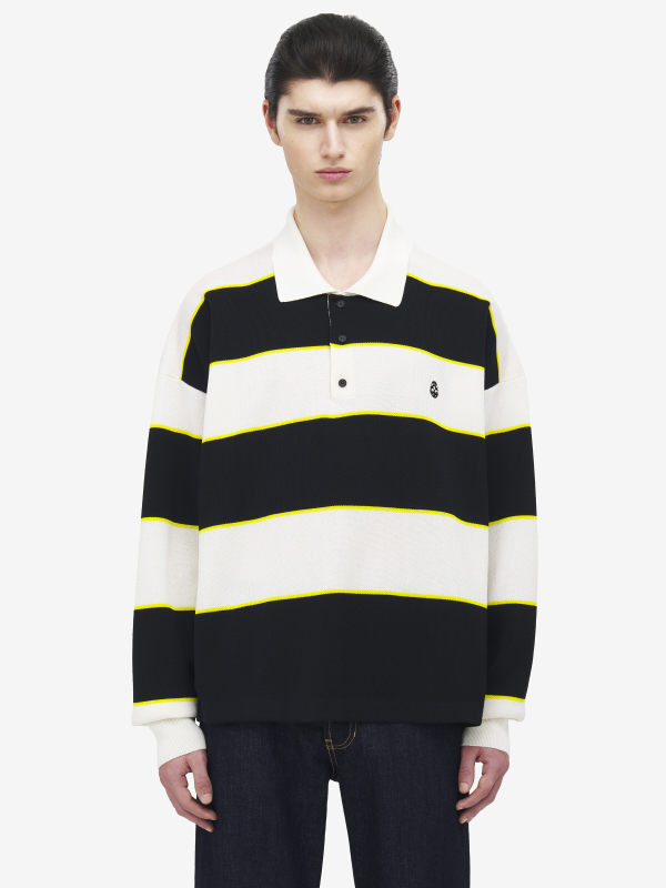 ALEXANDER MCQUEEN - Rugby Stripe Polo Shirt - Item 829291Q1BDH4332
